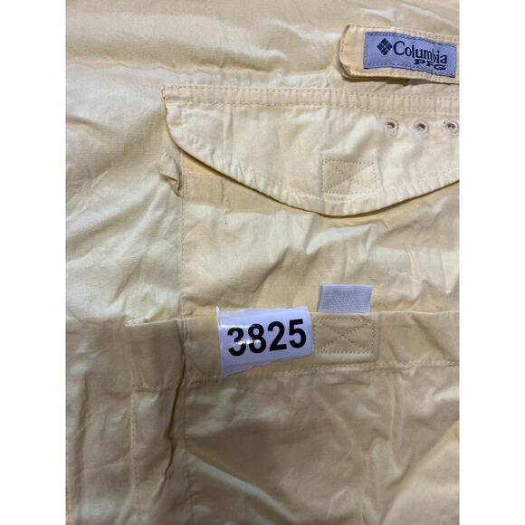 COLUMBIA PFG Yellow Fishing Short Sleeve Button Up‎ Shirt Omni Shade XL - Picture 5 of 5